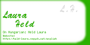 laura held business card